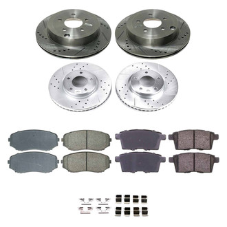 Callahan Brake Parts® - Drilled and Slotted Front and Rear Brake Kit