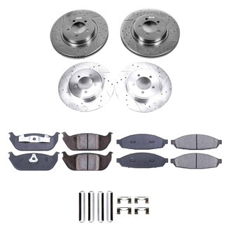 Callahan Brake Parts® - Drilled and Slotted Front and Rear Brake Kit