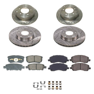 Callahan Brake Parts® - Drilled and Slotted Front and Rear Brake Kit