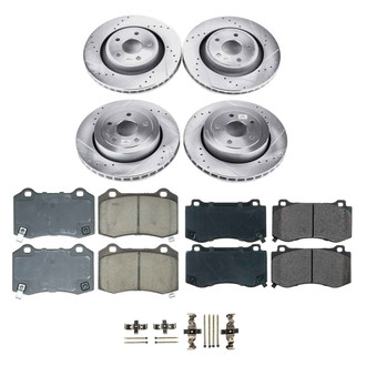 Callahan Brake Parts® - Drilled and Slotted Front and Rear Brake Kit