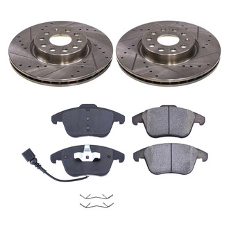 Callahan Brake Parts® - Drilled and Slotted Front Brake Kit