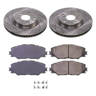 Callahan Brake Parts® - Drilled and Slotted Front Brake Kit