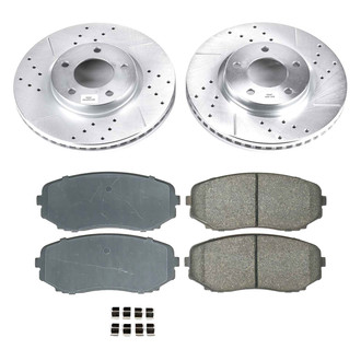 Callahan Brake Parts® - Drilled and Slotted Front Brake Kit
