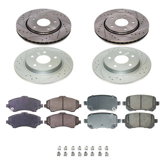 Callahan Brake Parts® - Drilled and Slotted Front and Rear Brake Kit