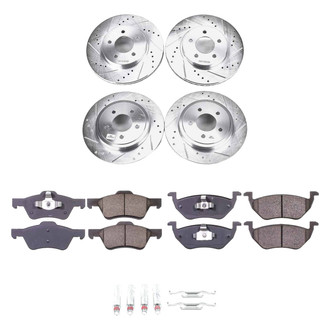 Callahan Brake Parts® - Drilled and Slotted Front and Rear Brake Kit