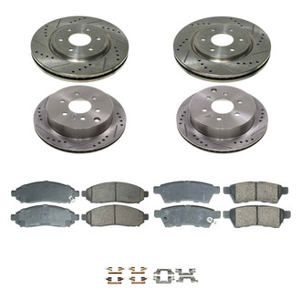 Callahan Brake Parts® - Drilled and Slotted Front and Rear Brake Kit