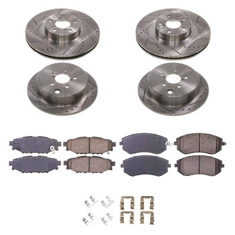Callahan Brake Parts® - Drilled and Slotted Front and Rear Brake Kit