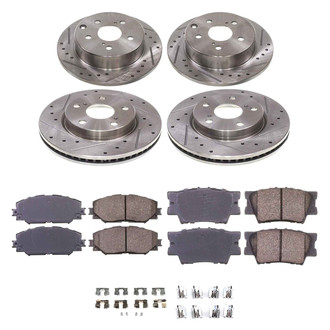 Callahan Brake Parts® - Drilled and Slotted Front and Rear Brake Kit