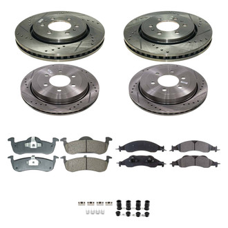 Callahan Brake Parts® - Drilled and Slotted Front and Rear Brake Kit