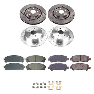 Callahan Brake Parts® - Drilled and Slotted Front and Rear Brake Kit