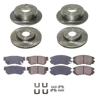 Callahan Brake Parts® - Drilled and Slotted Front and Rear Brake Kit