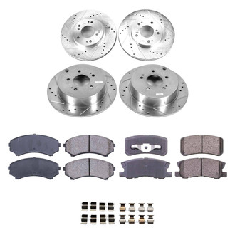 Callahan Brake Parts® - Drilled and Slotted Front and Rear Brake Kit