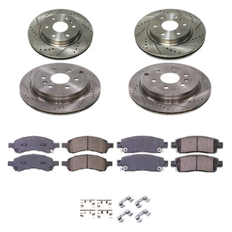 Callahan Brake Parts® - Drilled and Slotted Front and Rear Brake Kit