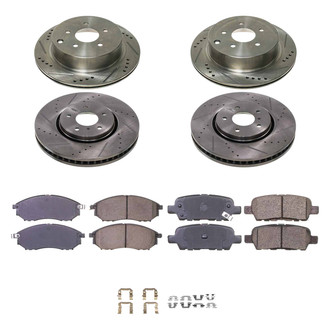 Callahan Brake Parts® - Drilled and Slotted Front and Rear Brake Kit