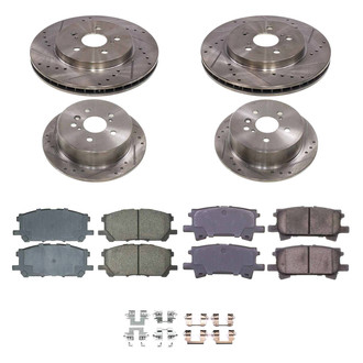 Callahan Brake Parts® - Drilled and Slotted Front and Rear Brake Kit