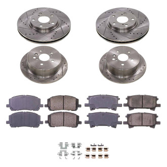 Callahan Brake Parts® - Drilled and Slotted Front and Rear Brake Kit