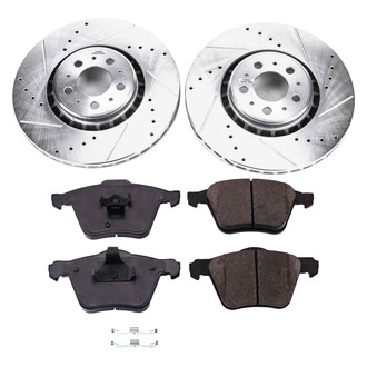 Callahan Brake Parts® - Drilled and Slotted Front Brake Kit
