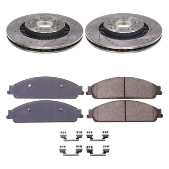 Callahan Brake Parts® - Drilled and Slotted Front Brake Kit