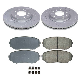 Callahan Brake Parts® K015441 - Drilled and Slotted Front Brake Kit