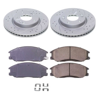 Callahan Brake Parts® - Drilled and Slotted Front Brake Kit