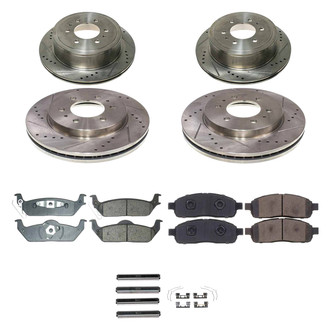 Callahan Brake Parts® - Drilled and Slotted Front and Rear Brake Kit