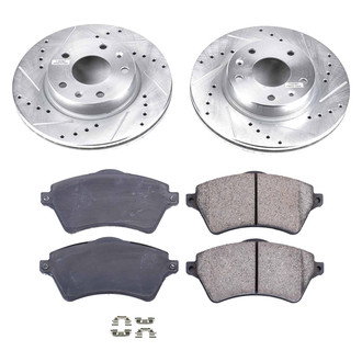 Callahan Brake Parts® - Drilled and Slotted Front Brake Kit