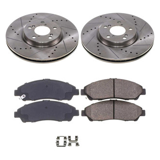 Callahan Brake Parts® - Drilled and Slotted Front Brake Kit