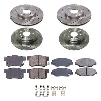 Callahan Brake Parts® - Drilled and Slotted Front and Rear Brake Kit