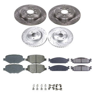 Callahan Brake Parts® - Drilled and Slotted Front and Rear Brake Kit