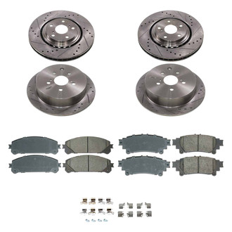 Callahan Brake Parts® - Drilled and Slotted Front and Rear Brake Kit