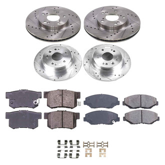 Callahan Brake Parts® - Drilled and Slotted Front and Rear Brake Kit