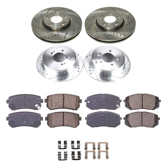 Callahan Brake Parts® - Drilled and Slotted Front and Rear Brake Kit