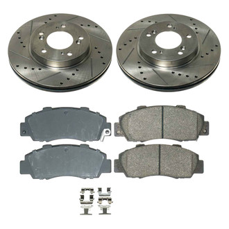 Callahan Brake Parts® - Drilled and Slotted Front Brake Kit