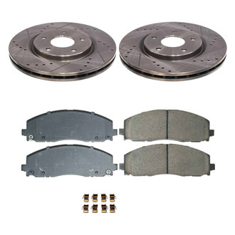 Callahan Brake Parts® - Drilled and Slotted Front Brake Kit