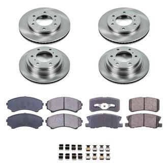 Callahan Brake Parts® - Plain Front and Rear Brake Kit
