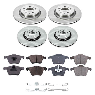 Callahan Brake Parts® - Plain Front and Rear Brake Kit