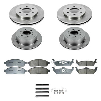 Callahan Brake Parts® - Plain Front and Rear Brake Kit