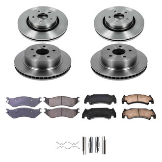 Callahan Brake Parts® - Plain Front and Rear Brake Kit