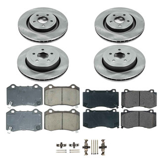 Callahan Brake Parts® - Plain Front and Rear Brake Kit