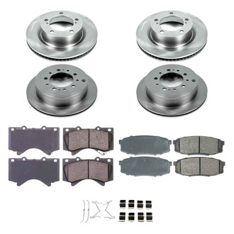 Callahan Brake Parts® - Plain Front and Rear Brake Kit