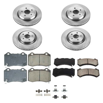 Callahan Brake Parts® - Plain Front and Rear Brake Kit