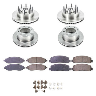 Callahan Brake Parts® - Plain Front and Rear Brake Kit