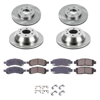 Callahan Brake Parts® - Plain Front and Rear Brake Kit