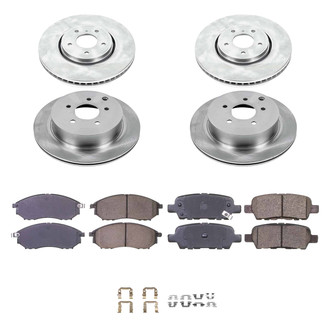 Callahan Brake Parts® - Plain Front and Rear Brake Kit