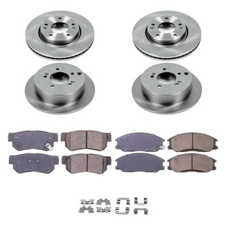 Callahan Brake Parts® - Plain Front and Rear Brake Kit