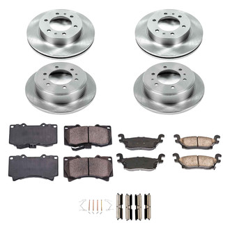 Callahan Brake Parts® - Plain Front and Rear Brake Kit