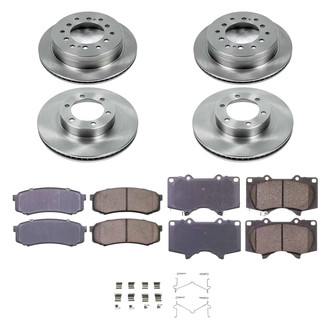 Callahan Brake Parts® - Plain Front and Rear Brake Kit