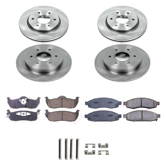Callahan Brake Parts® - Plain Front and Rear Brake Kit