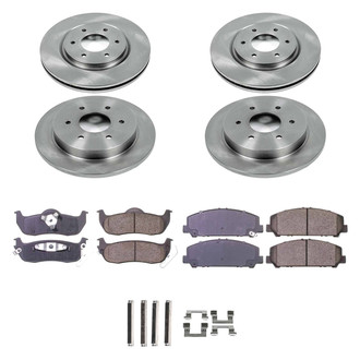 Callahan Brake Parts® - Plain Front and Rear Brake Kit