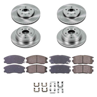 Callahan Brake Parts® - Plain Front and Rear Brake Kit